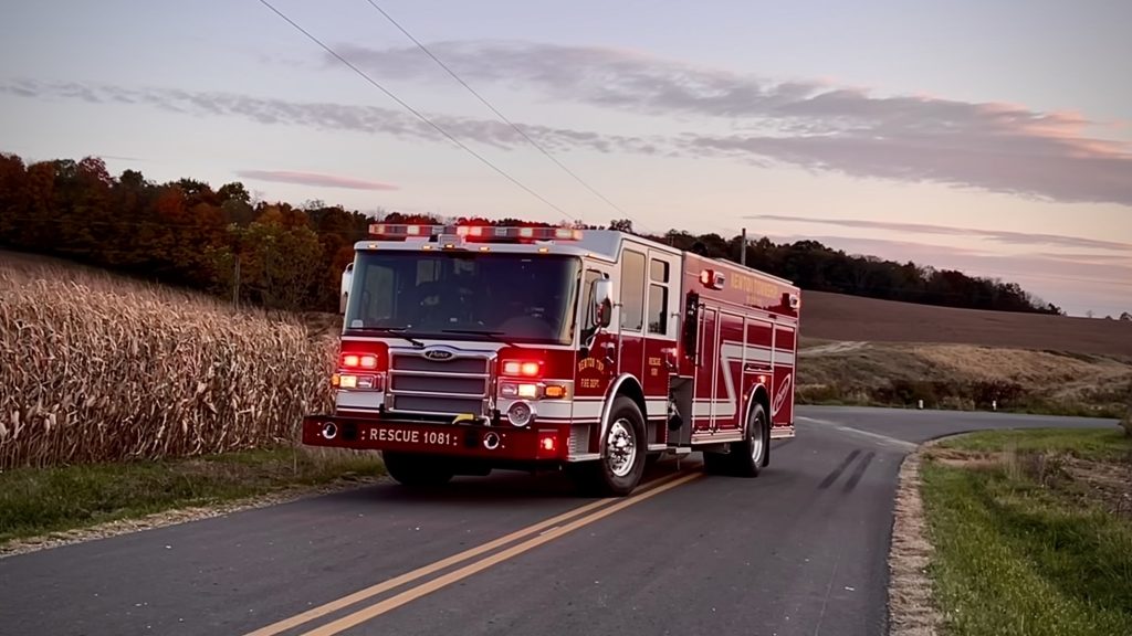 Rescue 1081 at the Scene of an Accident in Perry County.